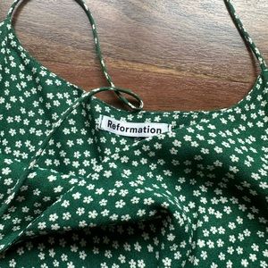 Green Floral Top from Reformation, size 4 (small)